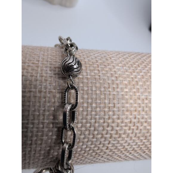 Brighton two tone Heart Charm Ball beads bracelet - Picture 8 of 11